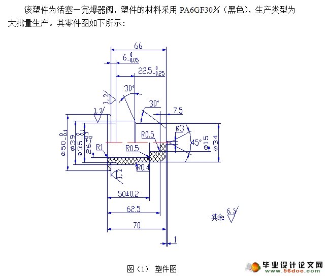 活塞—完爆器阀注塑模具设计(含CAD零件装配图,工艺卡)