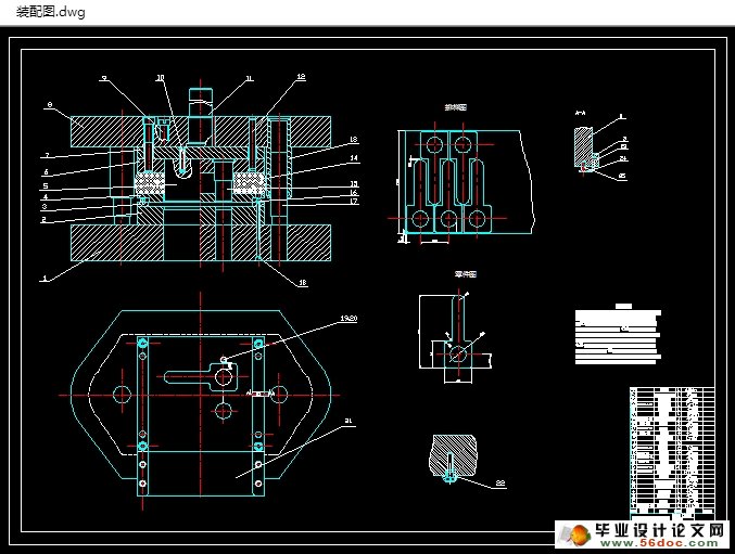 空调垫片冲孔落料级进模具设计(含CAD零件装配图,工艺卡)