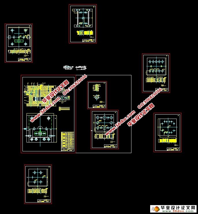 �˸ǲ�Ʒ�����оע��ģ���(��CAD���װ��ͼ,���չ���)