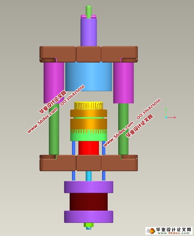 有压边装置的后续拉深模运动仿真(Proe三维图,仿真视频)