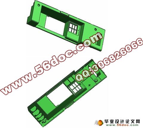 电脑显示器后壳模具设计(CAD,Proe三维建模)