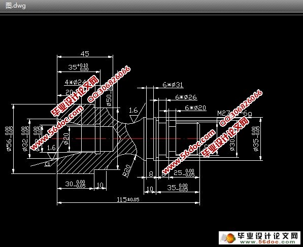 典型零件轴的数控车削工艺编制(CAD,UG三维)