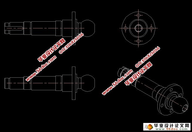 某传动轴(细长轴)的数控加工工艺分析(CAD,UG三维)