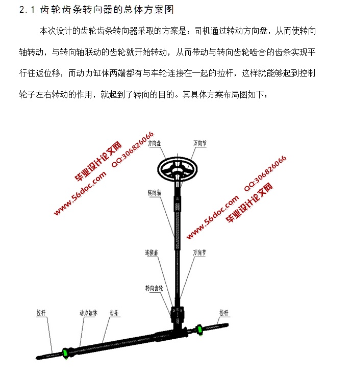华晨宝马齿轮齿条转向器的设计(含CAD零件装配图,SolidWorks三维图)
