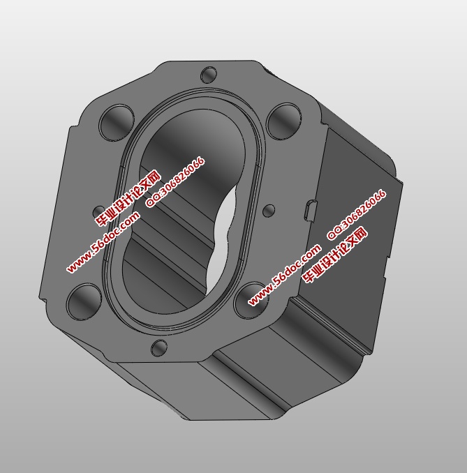 铝合金缸体零件的仿形加工设计(含CAD零件图,SolidWorks三维)