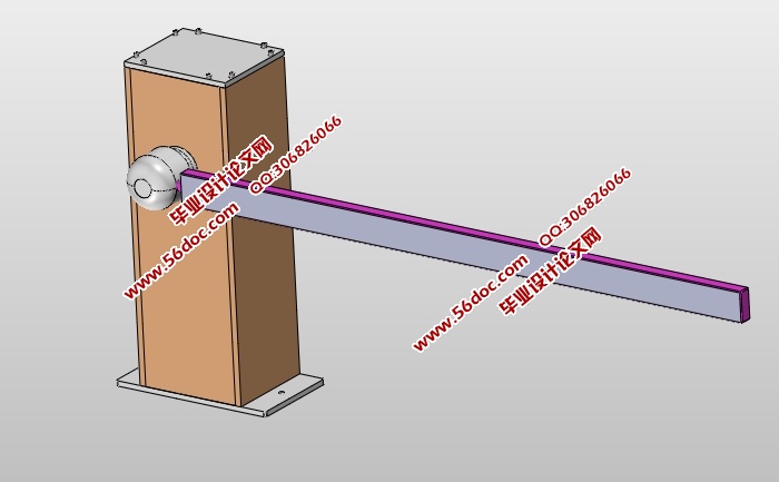 停电后可人工操作的电动栏杆设计(含CAD零件装配图,SolidWorks三维图)