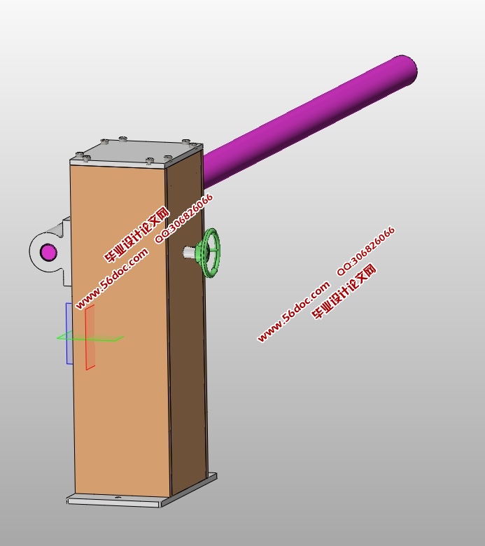 停车场用电动栏杆的设计(含CAD零件装配图,SolidWorks三维图)