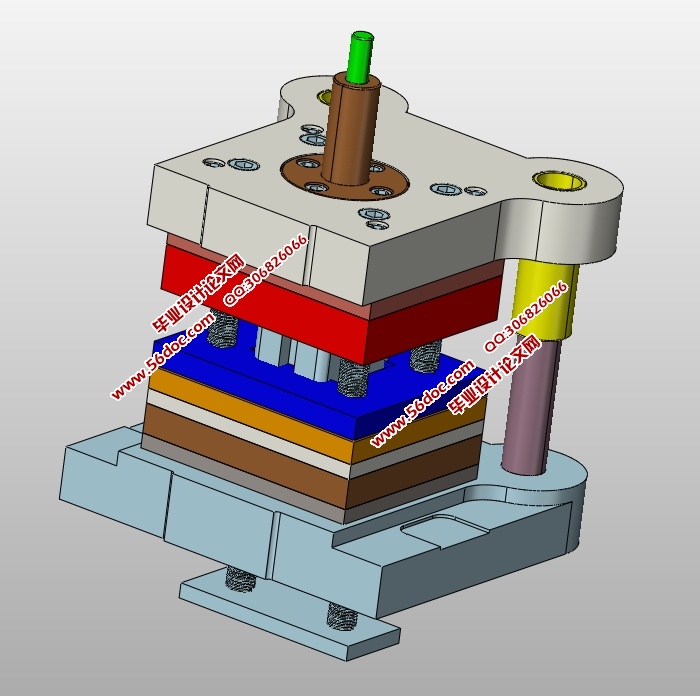 异形垫片冲裁模具设计(含CAD零件装配图,SolidWorks三维图)