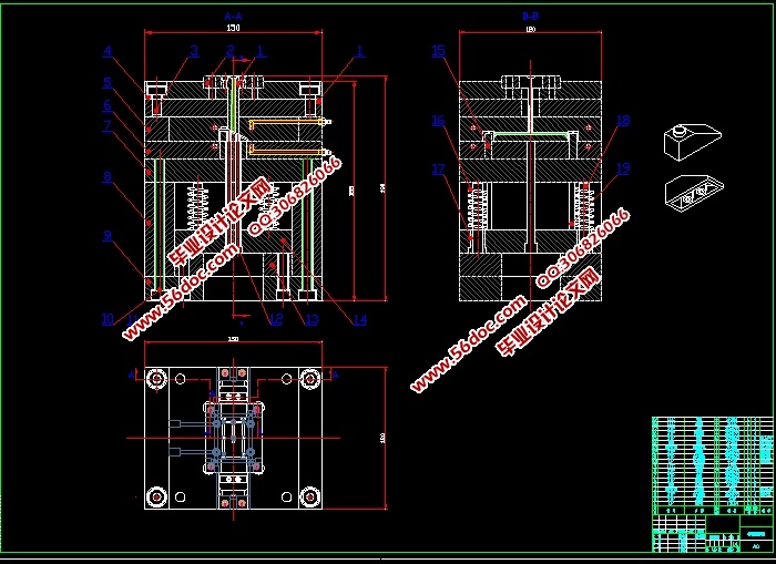 机器人足部零件塑料模具设计(含CAD零件装配图,SolidWorks,IGS三维图)