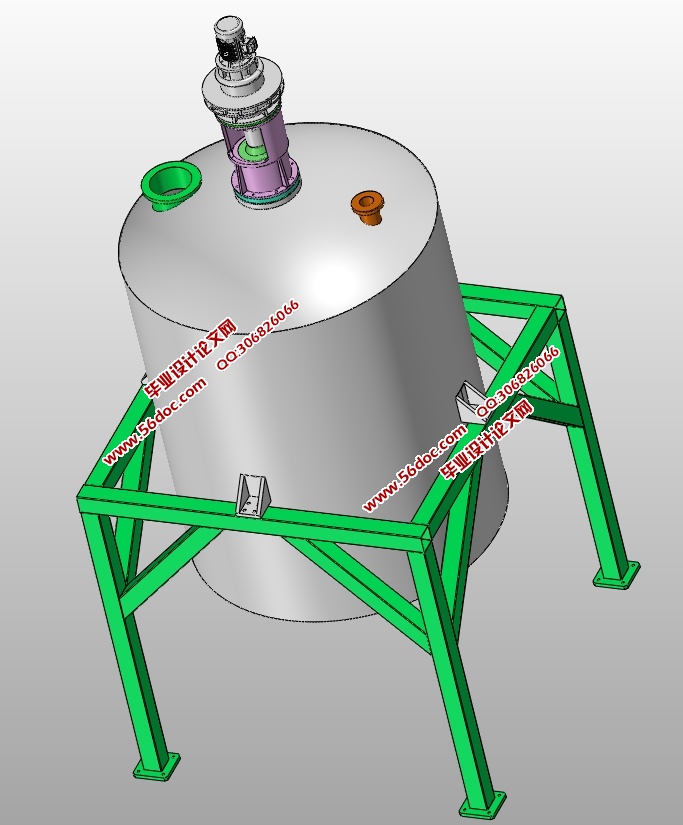 搅拌器的设计(含CAD零件图装配图,SolidWorks三维图)