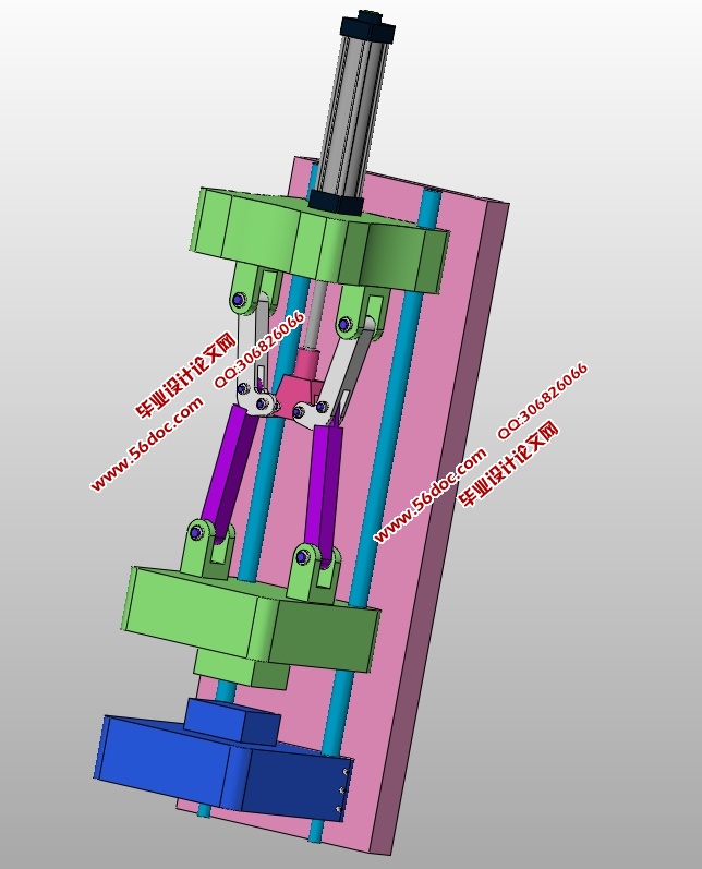 中型注塑机锁模装置结构设计(CAD零件装配图,SolidWorks三维图)