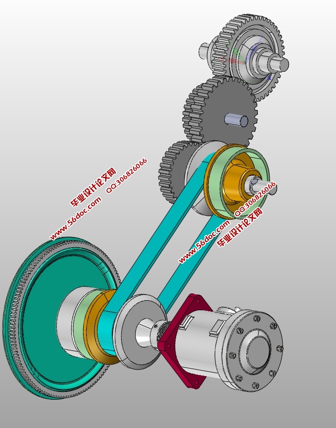 摩托车无极变速器传动系统设计(含CAD零件装配图,SolidWorks,IGS三维图)
