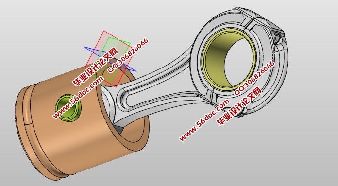 195柴油发动机活塞连杆组设计含cad零件图solidworks图