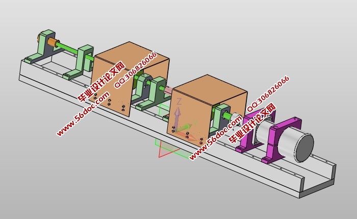 双跨柔性转子实验装置设计(含CAD零件装配图,SolidWorks,IGS三维图)