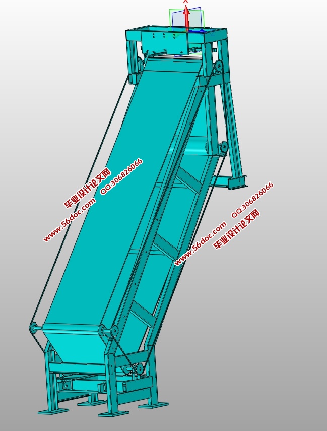 电铅阴极制造倾斜输送机设计(含CAD图,SolidWorks,STEP三维图)