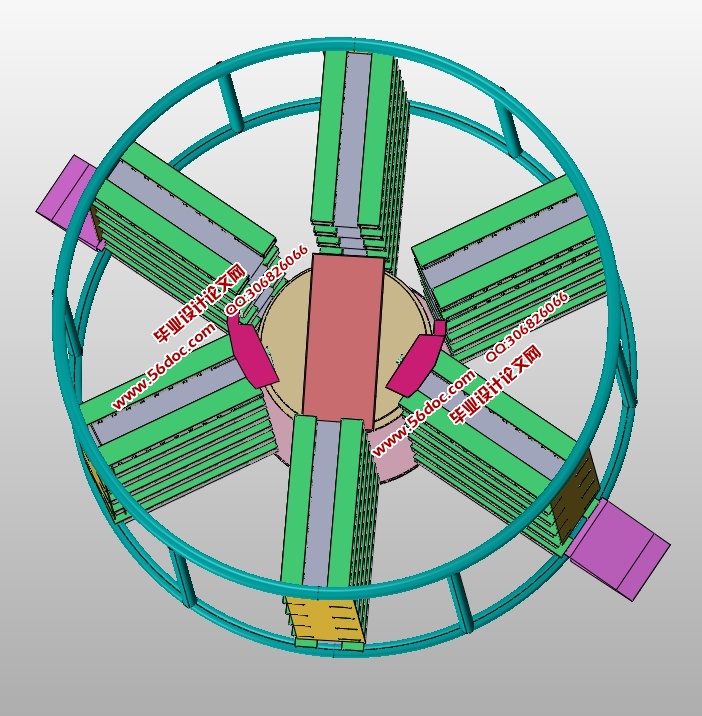 圆柱形高层自动化立体停车库系统设计(含CAD,SolidWorks,IGS三维图)
