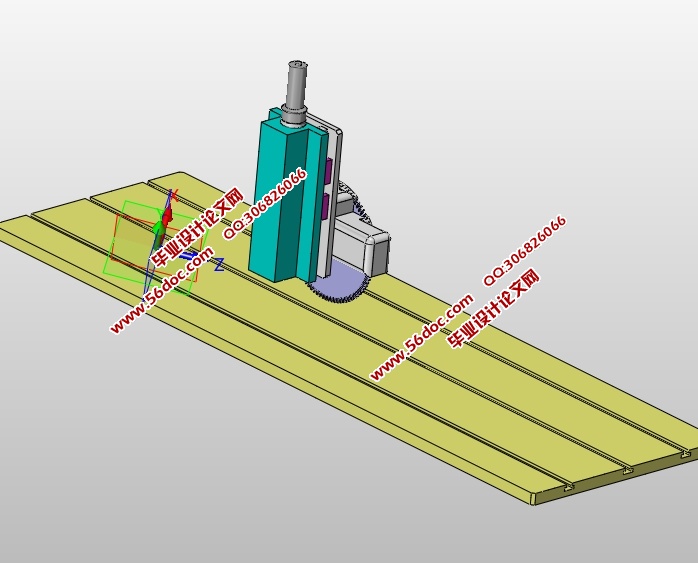 异型石材加工中心工作头部件的设计(含CAD图,SolidWorks三维图)