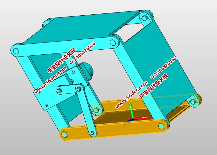 大型四边形滚动机器人的设计(含CAD图,SolidWorks,STEP三维图)