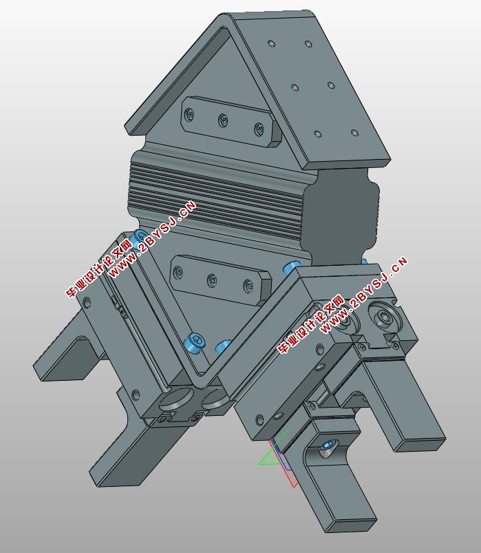 机器人上下料复合夹具体总体设计(含CAD零件装配图,SolidWorks三维图)