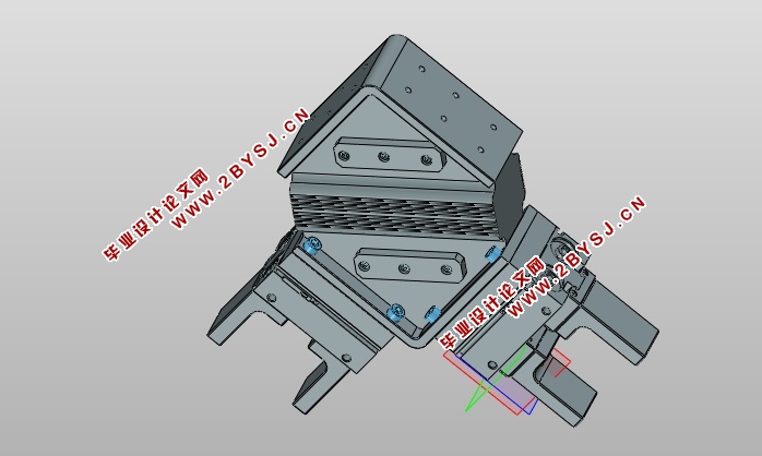 机器人上下料复合夹具体总体设计(含CAD零件装配图,SolidWorks三维图)