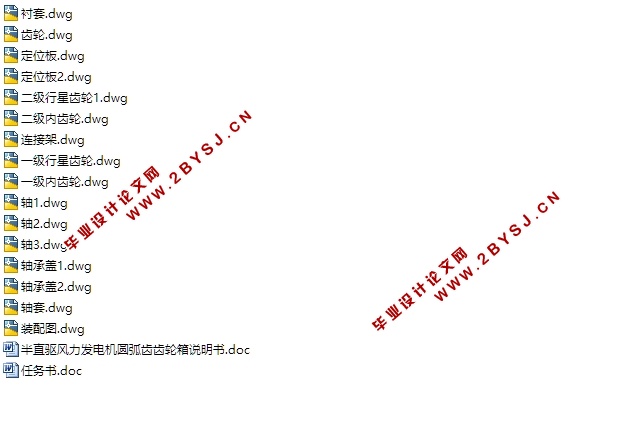 半直驱风力发电机圆弧齿齿轮箱的设计(含CAD零件图装配图)