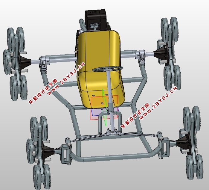 爬楼梯机器人小车设计(含CAD零件图装配图,SolidWorks三维图)