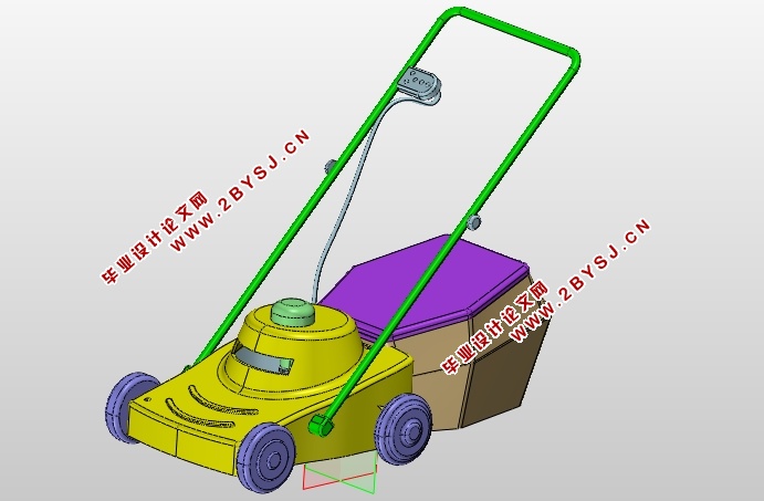 割草机结构总体设计(含CAD零件装配图,PROE三维图)