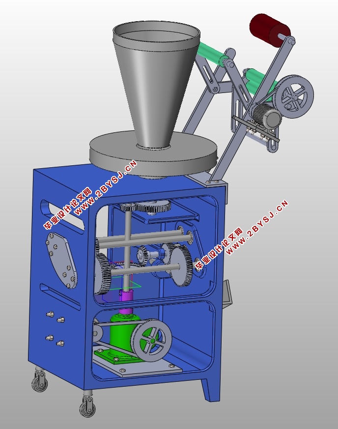 液体自动包装机机构设计及传动部件设计(含CAD图,SolidWorks三维图)