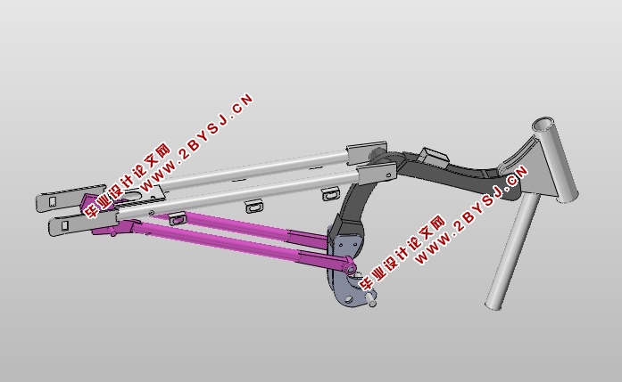小型拖拉机整体车架设计(含CAD零件装配图,SolidWorks三维图)