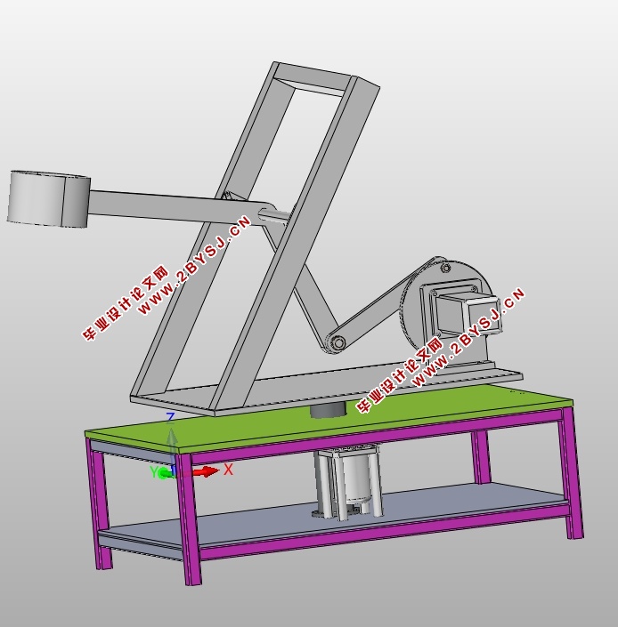 投射式自动投石器的设计(含CAD零件装配图,IGS,SolidWorks三维图)