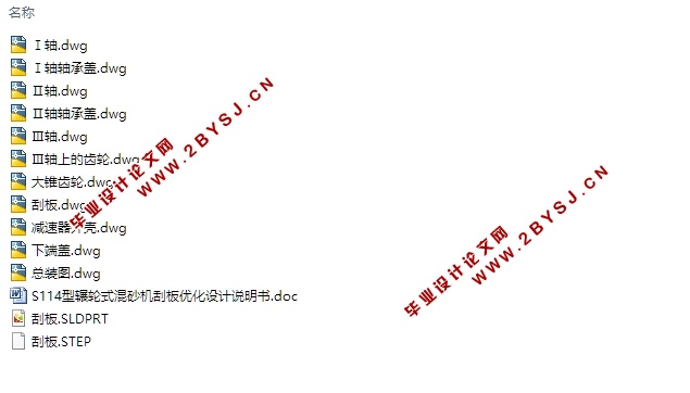 S114型碾轮式混砂机刮板优化设计(含CAD图,SolidWorks三维零件图)