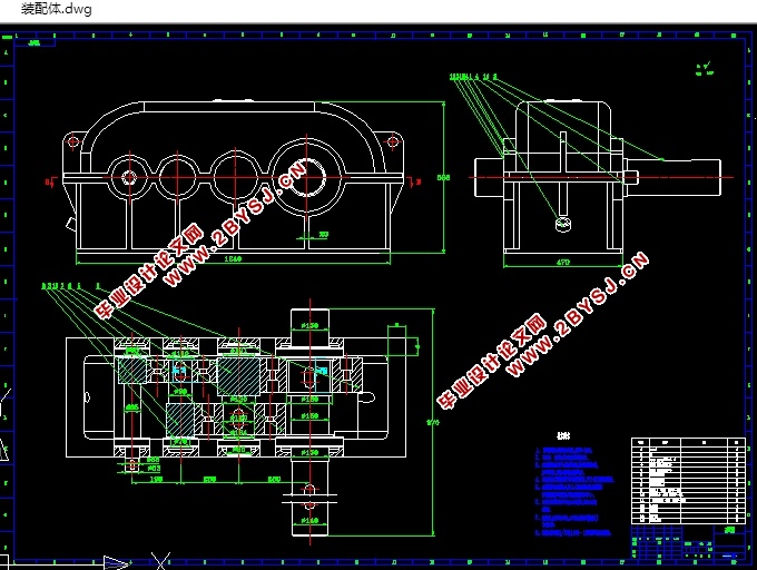三级圆柱齿轮减速器的设计与分析(含CAD零件装配图,x_t,SolidWorks三维图)