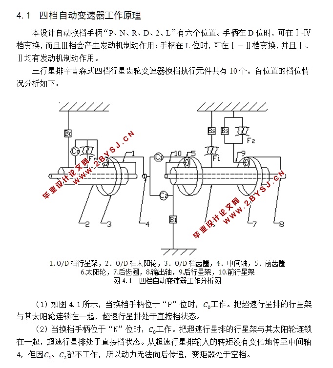 微型汽车自动变速器的设计(含CAD零件装配图)