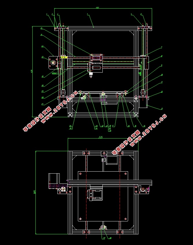 Prusa i3型3D打印机设计(含CAD零件图装配图)
