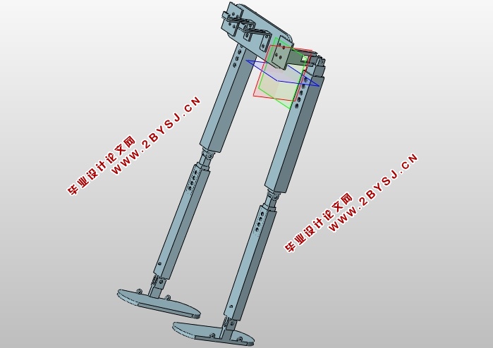 穿戴式下肢负重外骨骼机器人机构设计(含CAD图,IGS,Creo,SolidWorks三维图)