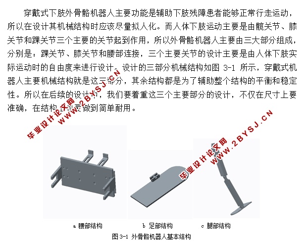 穿戴式下肢负重外骨骼机器人机构设计(含CAD图,IGS,Creo,SolidWorks三维图)