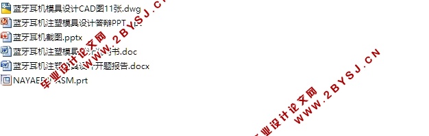 蓝牙耳机注塑模具设计(含CAD零件装配图,UG三维装配图)