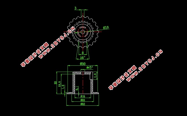 PMMA齿盘注塑模具毕业设计(含CAD零件图装配图)
