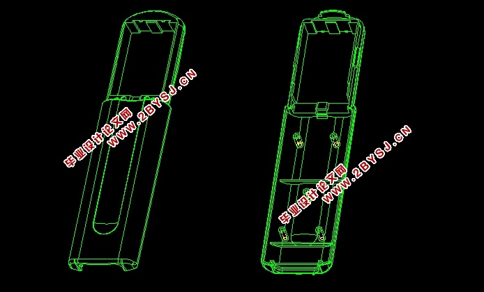 电视机遥控器后盖塑料成型工艺及模具设计(含CAD零件装配图)