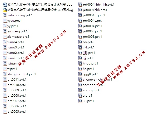 微型电机转子冲片复合冲压模具设计(含CAD零件装配图,PROE三维图)