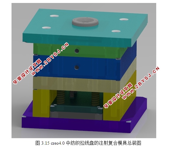 纺织拉线盘注射工艺分析及模具设计(含CAD零件装配图,CREO三维图)