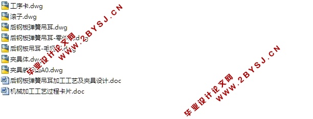后钢板弹簧吊耳工艺夹具设计(含CAD零件图夹具图,工艺卡)