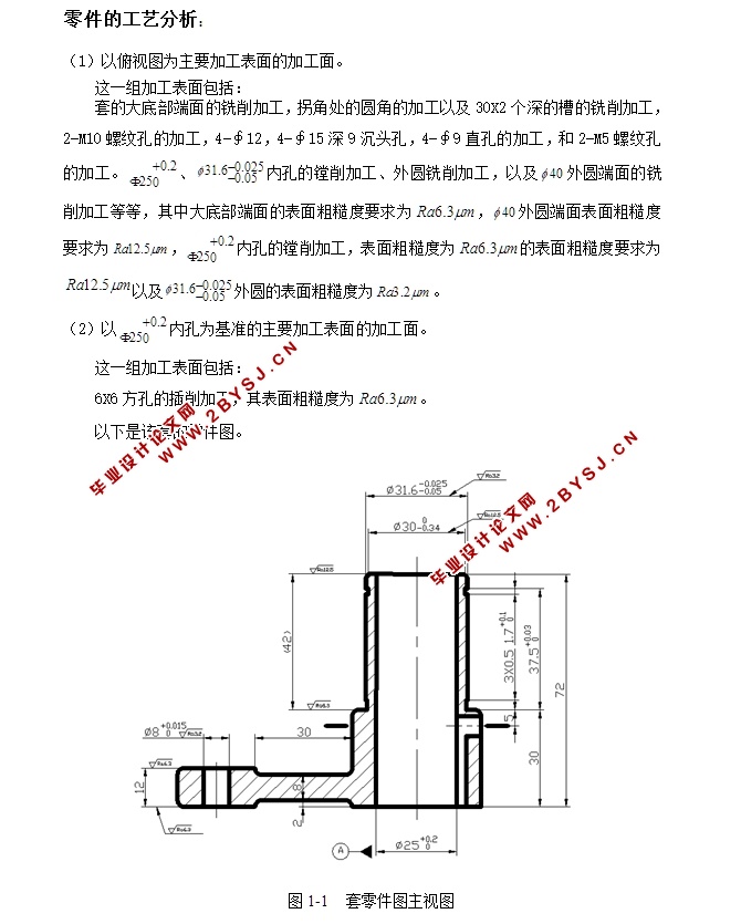 套加工工艺及夹具设计(含CAD零件图夹具图,工艺卡,工序卡)