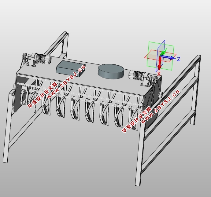 猪舍发酵床翻耙机设计(含CAD图,UG,SolidWorks三维图)