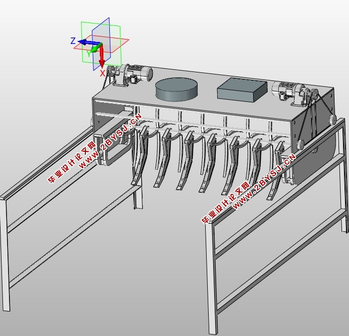 猪舍发酵床翻耙机设计(含CAD图,UG,SolidWorks三维图)