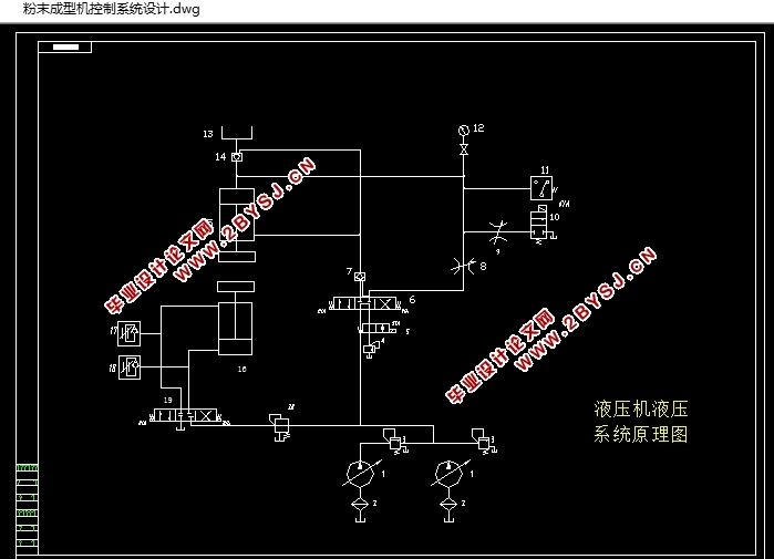粉末成型机控制系统总体设计(含CAD图)
