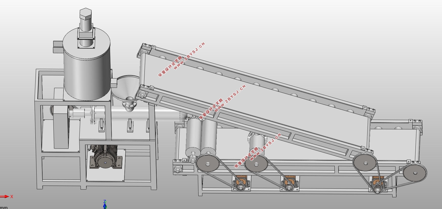 全自动饺子擀皮机(制皮机)(含CAD零件图装配图,SolidWorks三维图)
