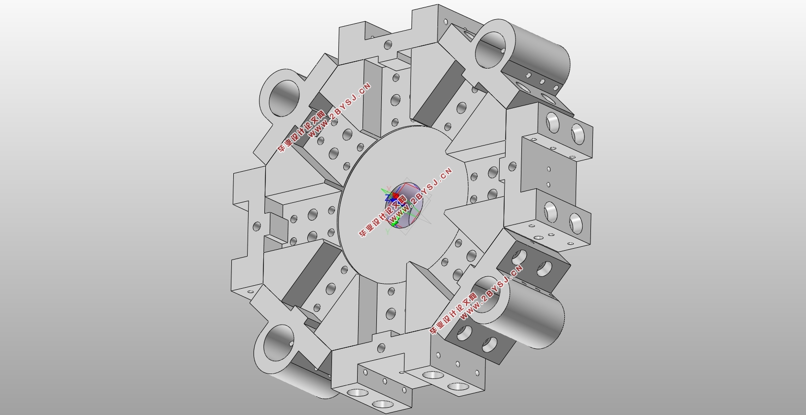 八工位槽式刀盘结构设计与优化(含CAD图,SolidWorks三维图)