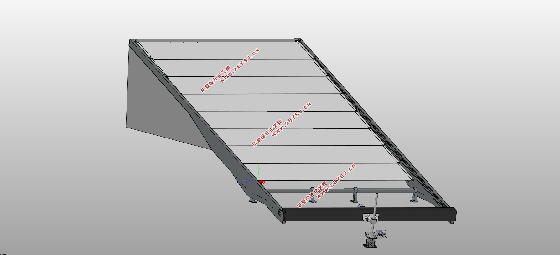 地下设施出入口活动顶盖的举升机构设计(含CAD图,SolidWorks三维图)