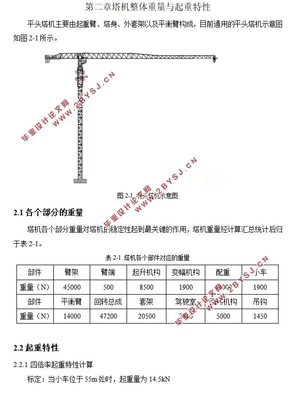 800kN-m塔式起重机总体设计(含CAD零件装配图)